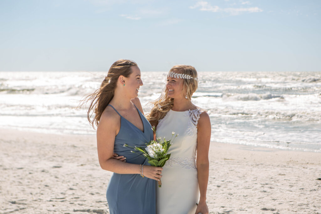 St. Pete Beach Elopement Bridesmaids Photography Maid of Honor