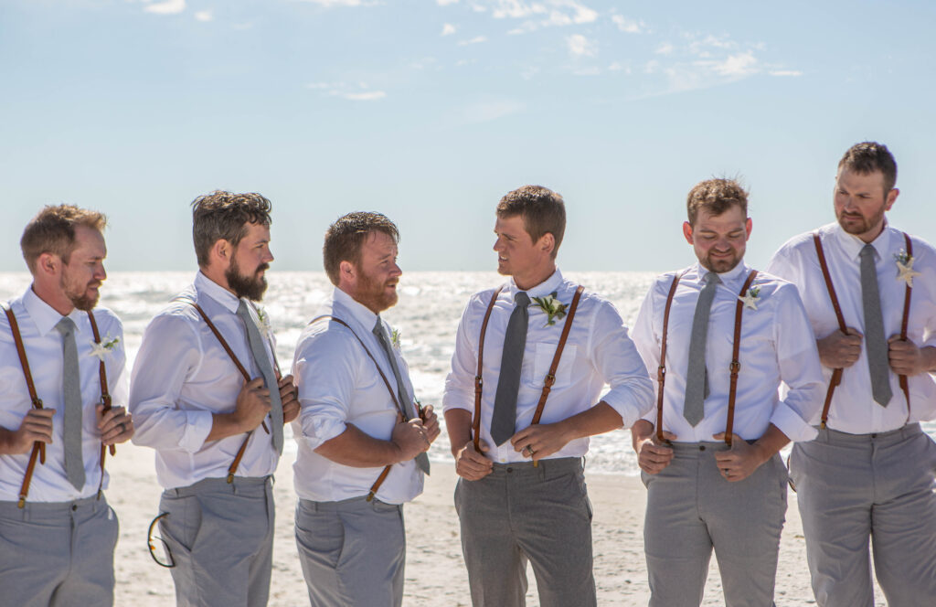 St. Pete Beach Elopement Bridal Party Groomsman Photography