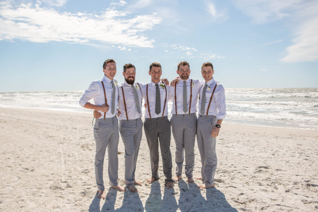 St. Pete Beach Elopement Groomsman Photography posed