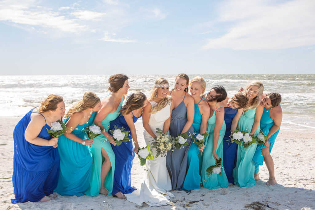 St. Pete Beach Elopement Bridal Party Bridesmaids Photography 