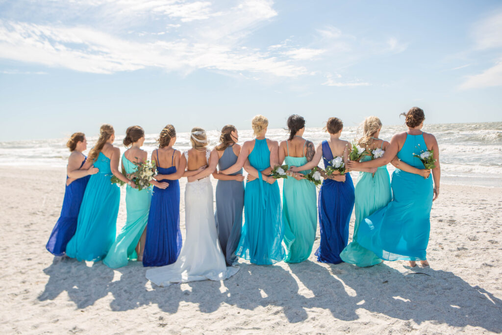 St. Pete Beach Elopement Bridal Party Bridesmaids Photography 