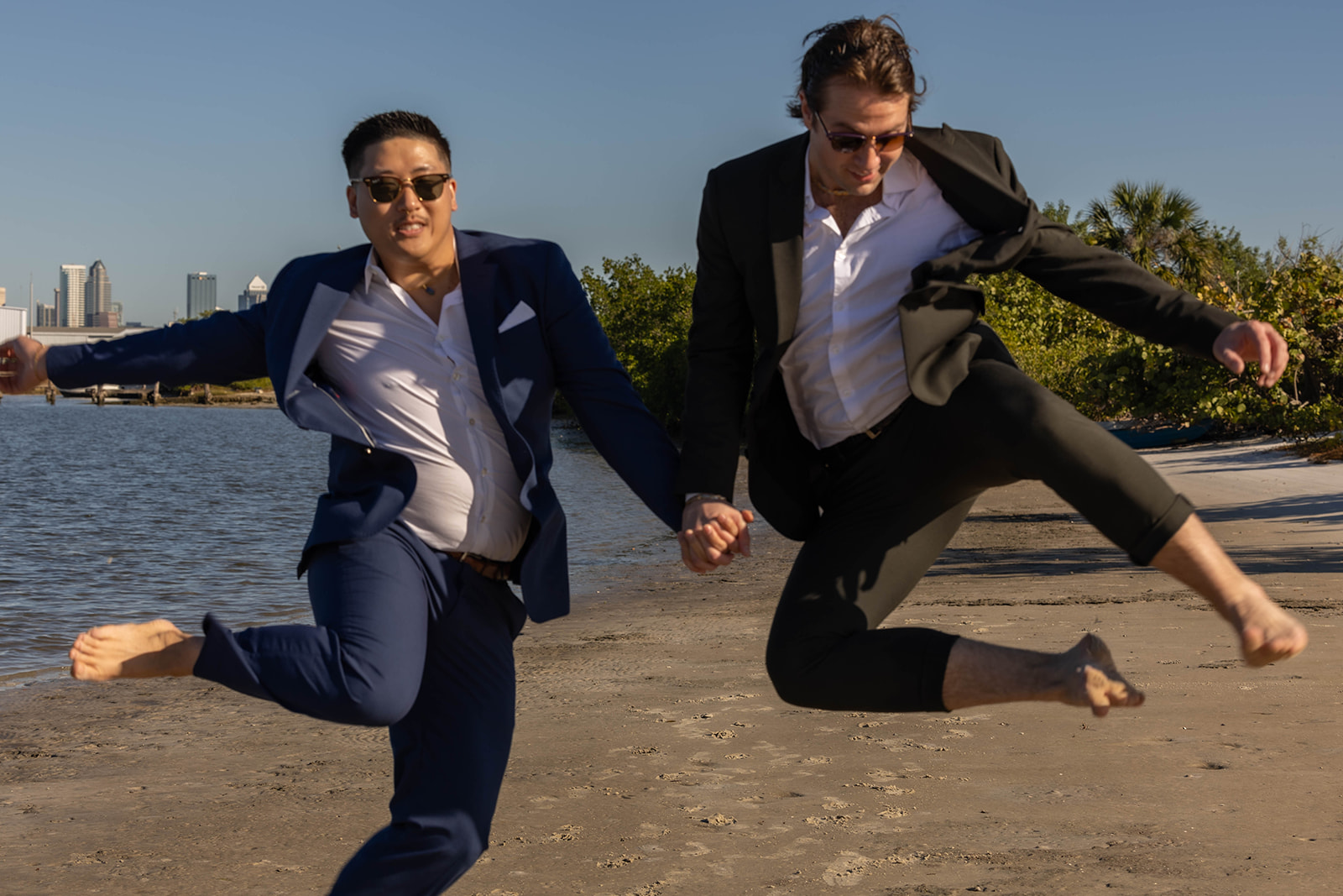 Elopement Video of gay couple getting married on Davis Island. Videography Highlight reel, wedding video.