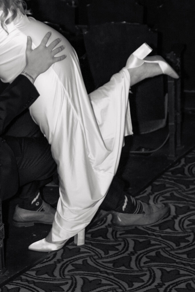 Black and white photography engagement session at the Tampa Theatre With CeceTay Productions 